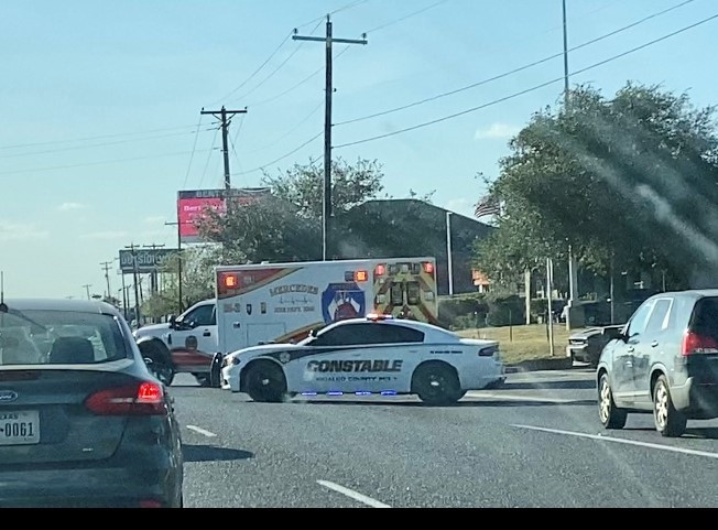 Officer struck