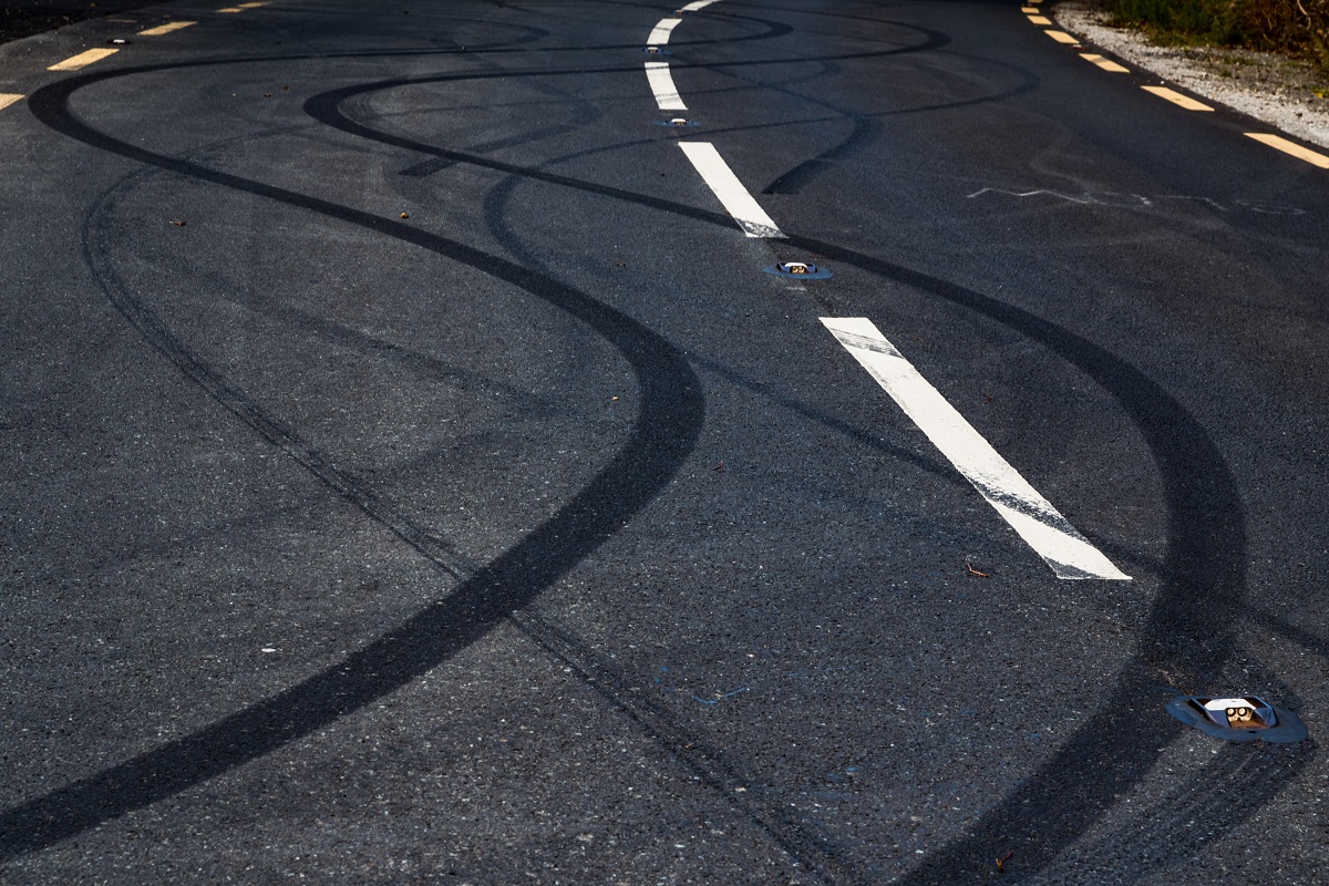 Tire Skid Marks Accident