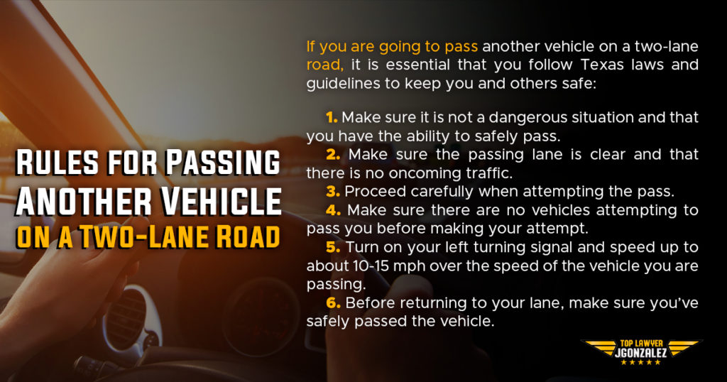 Rules for Passing another vehicle